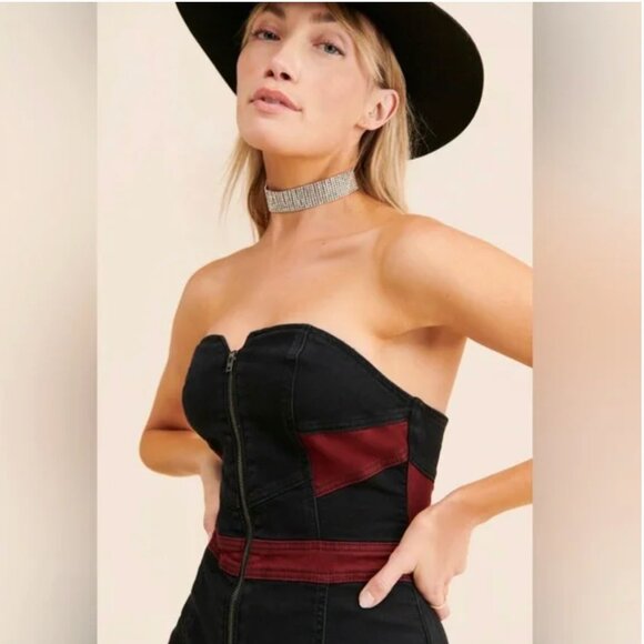 We The Free -Star Is Born- Wide Leg/Flare Stretchy Denim Jumpsuit - Picture 15 of 15